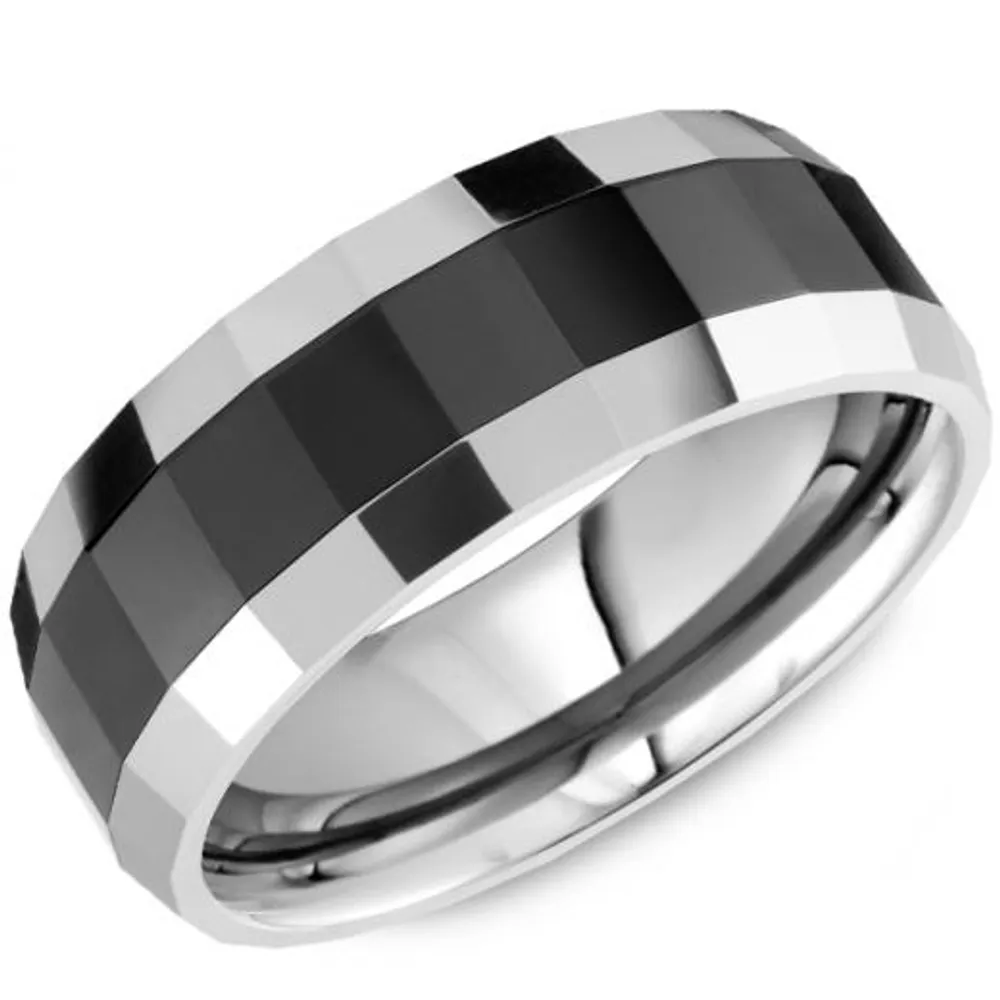 Men's Tungsten & Black Ceramic Band