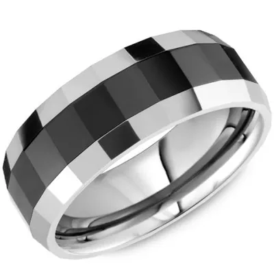 Men's Tungsten & Black Ceramic Band