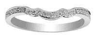 14K White Gold 0.12CTW Diamond Wedding Band