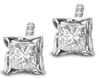 Glacier Fire Canadian Diamond 0.50CTW Princess Cut Stud Earrings