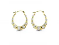 Two-Tone Gold Hoop Earrings