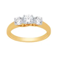 Tradition Yellow Gold 0.25CTW Three-Stone Diamond Anniversary Ring