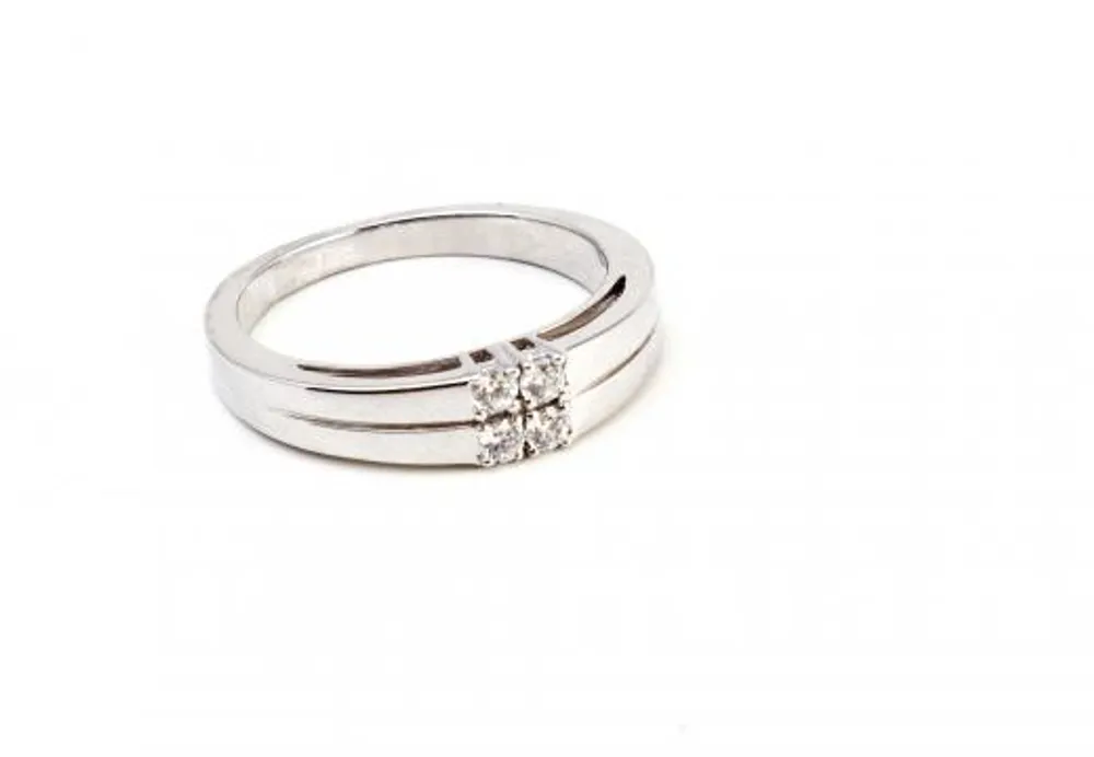 Sterling Silver 0.25CTW Diamond Ring