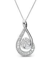 Love Hugs Sterling Silver Diamond Necklace