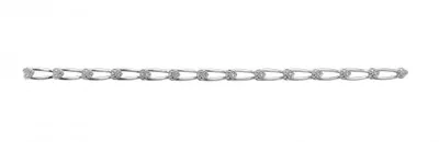 Dreamlink Sterling Silver 0.06CTW Diamond Bracelet