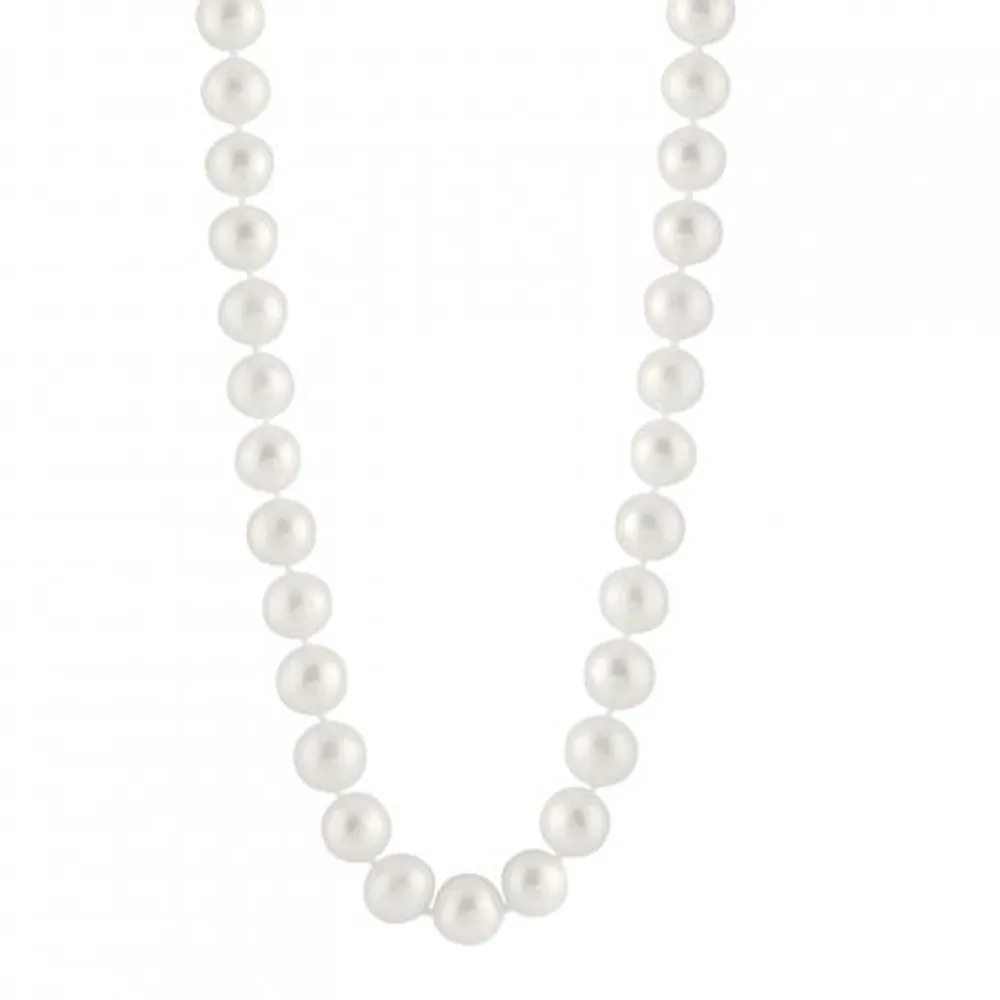 Freshwater 9-10mm White Freshwater Pearl Necklace