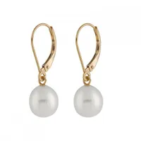 Freshwater Pearl Leverback Earrings