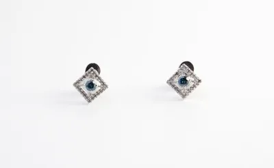 Caribbean Diamond White Gold Earrings