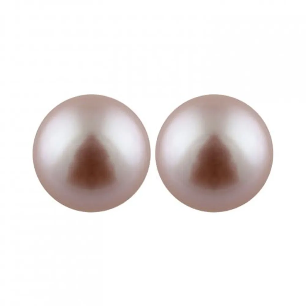 Large Freshwater Pearl Stud Earrings