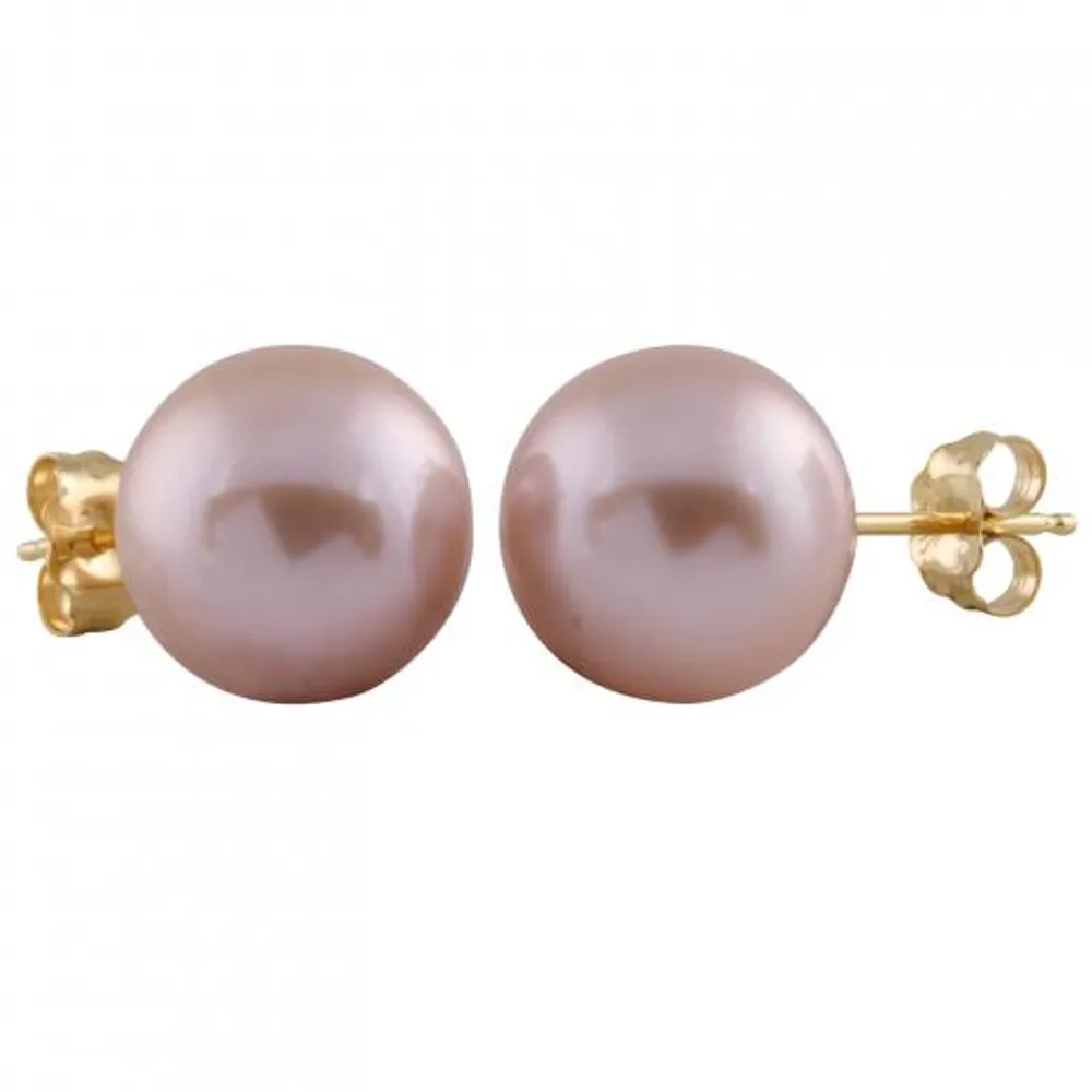 Large Freshwater Pearl Stud Earrings