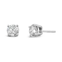 14K White Gold 2.00CTW Diamond Studs