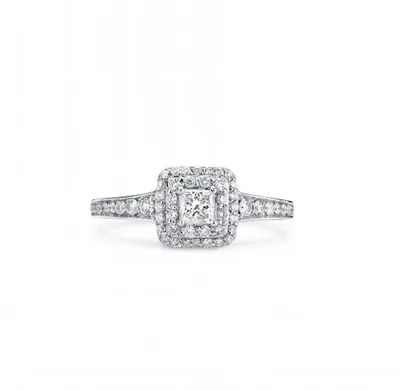 Glacier Fire Canadian Diamond Square 0.50CTW Engagement Ring