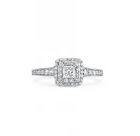 Glacier Fire Canadian Diamond Square 0.50CTW Engagement Ring