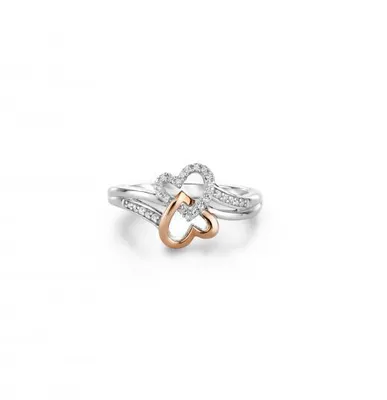 Rose Gold Intertwined Heart Ring