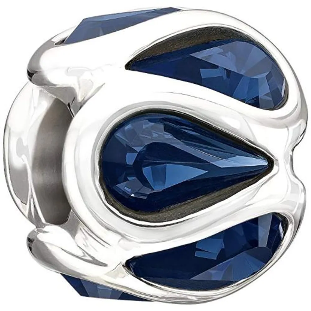 Sterling Silver Embrace Blue Swarovski