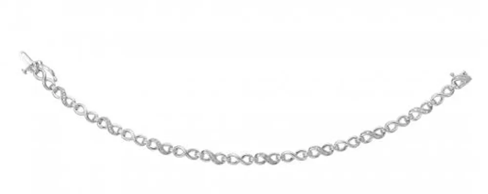 Sterling Silver Diamond 0.10CTW Bracelet