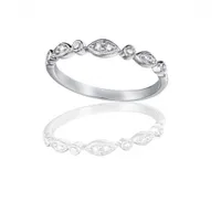 White Gold 0.10CTW Petite Diamond Ring