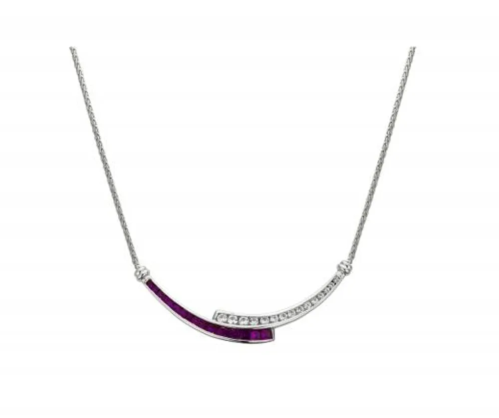 Sterling Silver Ruby Necklace