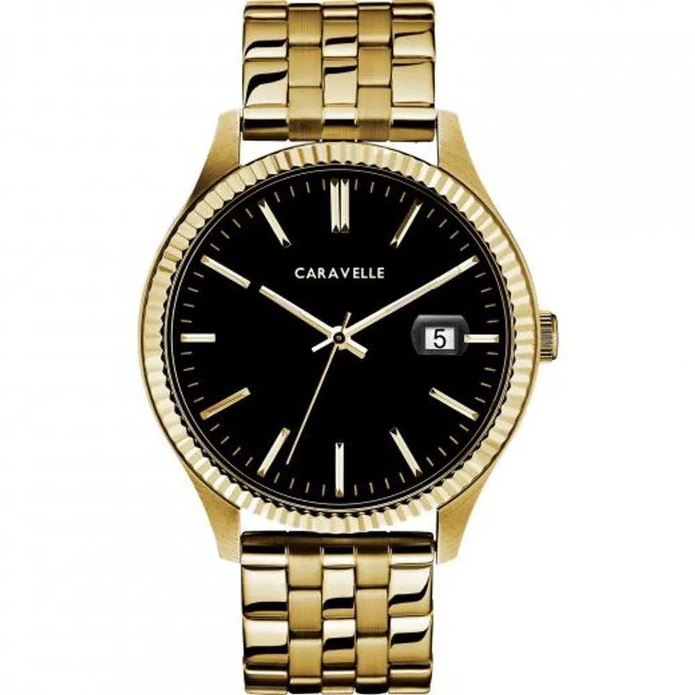 Caravelle Men's Gold & Black Chronograph