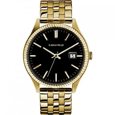 Caravelle Men's Gold & Black Chronograph