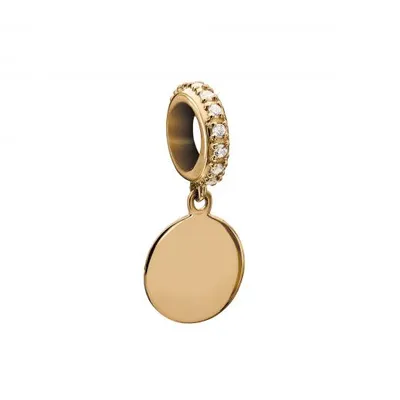 Chamilia 10K Yellow Gold & Sterling Silver Disc Clear Swarovski