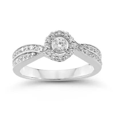 White Gold 0.45CTW Round Diamond Bridal Ring