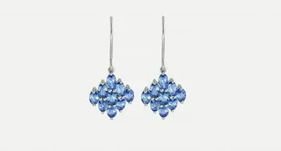 Sterling Silver Tanzanite Earrings