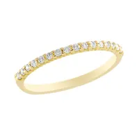 14K Yellow Gold 0.15CTW Diamond Band