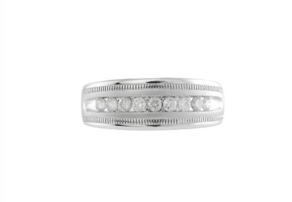 10K White Gold 0.50CTW Diamond Wedding Band