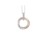 Triple Circle Cubic Zirconia Pendant