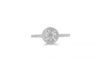 14K White Gold 1.16CT Halo Bridal Ring