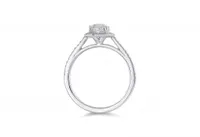 14K White Gold 1.16CT Halo Bridal Ring