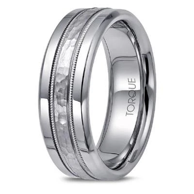 7.5mm Cobalt & 10K White Gold Band