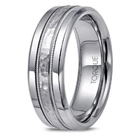 7.5mm Cobalt & 10K White Gold Band