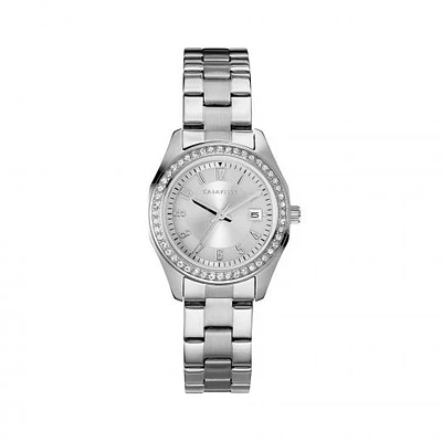 Caravelle Women's Stainless Steel 48 Crystal Watch