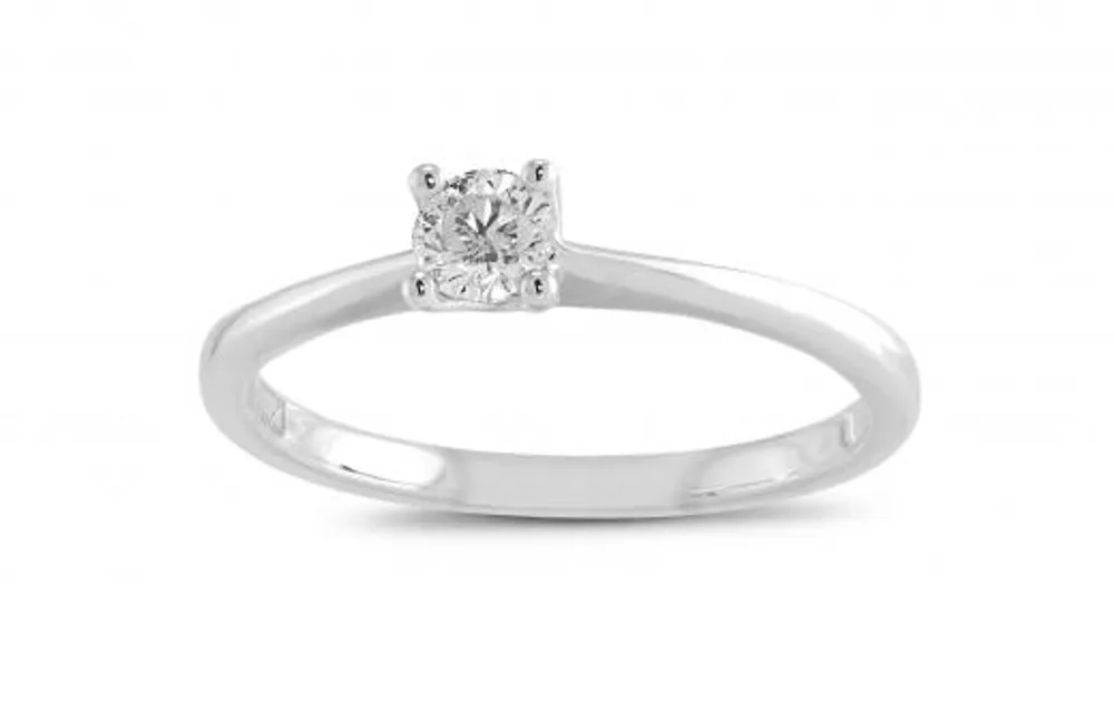 Glacier Fire Canadian Diamond 0.30CT Petal Solitaire Ring