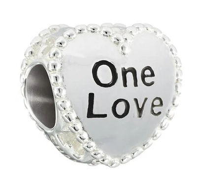 Sterling Silver Candy Heart One Love