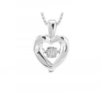 Sterling Silver Dancing Diamond Pendant