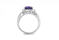 Sterling Silver Amethyst Heart Ring