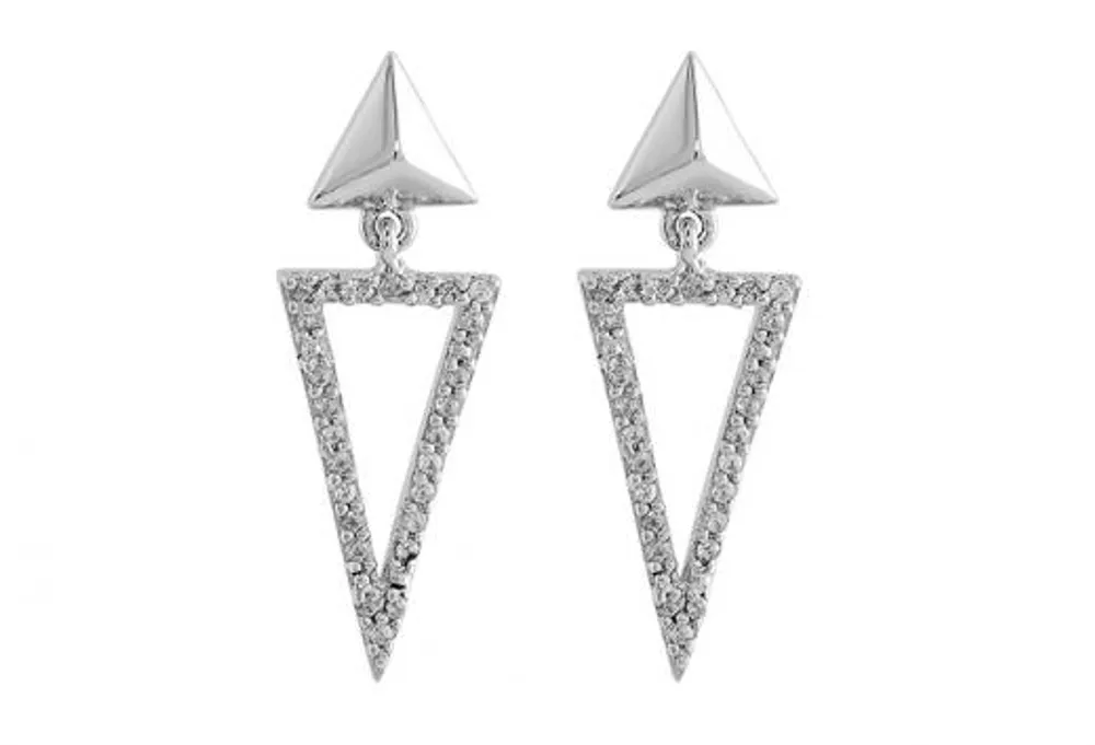 Sterling Silver Triangle Earrings