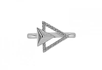 Sterling Silver Double Triangle Ring