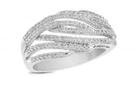 Sterling Silver 0.50CTW Diamond Band