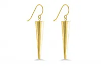 Yellow Gold Polished Horn Earrings