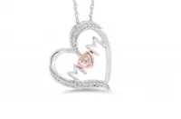 Sterling Silver Mom & Heart Pendant