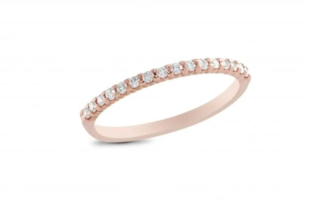 14K Rose Gold 0.15CTW Diamond Band