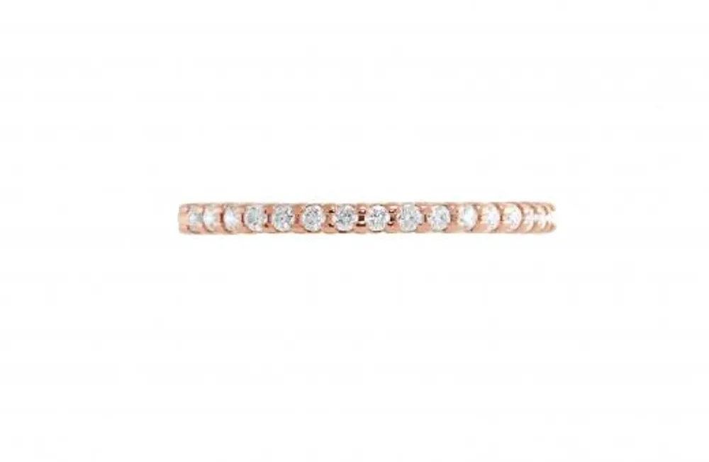 14K Rose Gold 0.15CTW Diamond Band