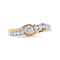 Glacier Fire 14K White & Rose Gold 0.54CTW Bridal Ring