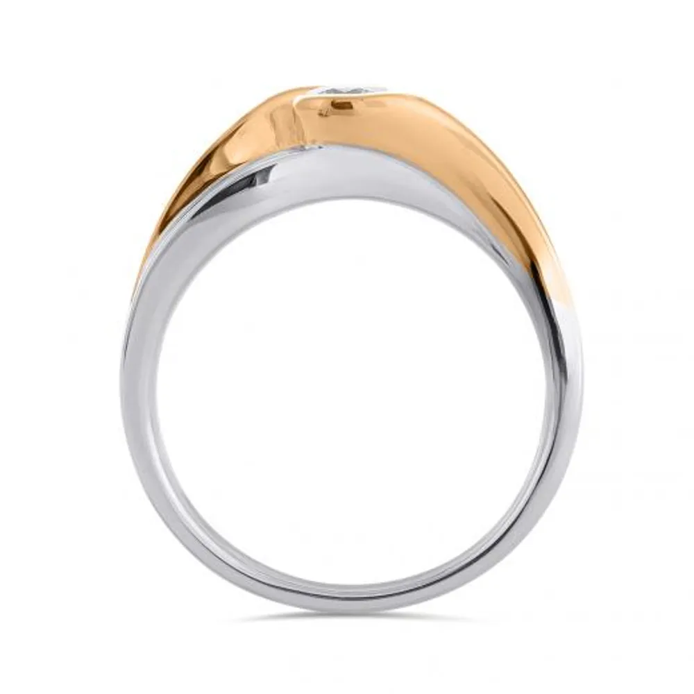 Glacier Fire 14K White & Rose Gold 0.54CTW Bridal Ring