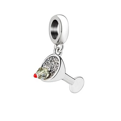 Sterling Silver Dirty Martini Swarovski Crystal