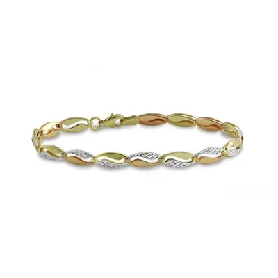 10K Tri-Colour Gold Bracelet